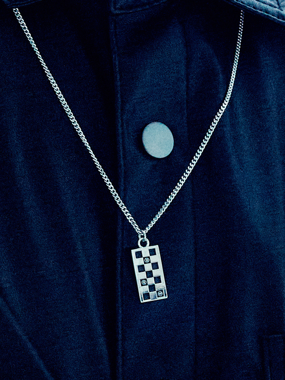 [Silver925] JB028 Checkerboard penadnt necklace