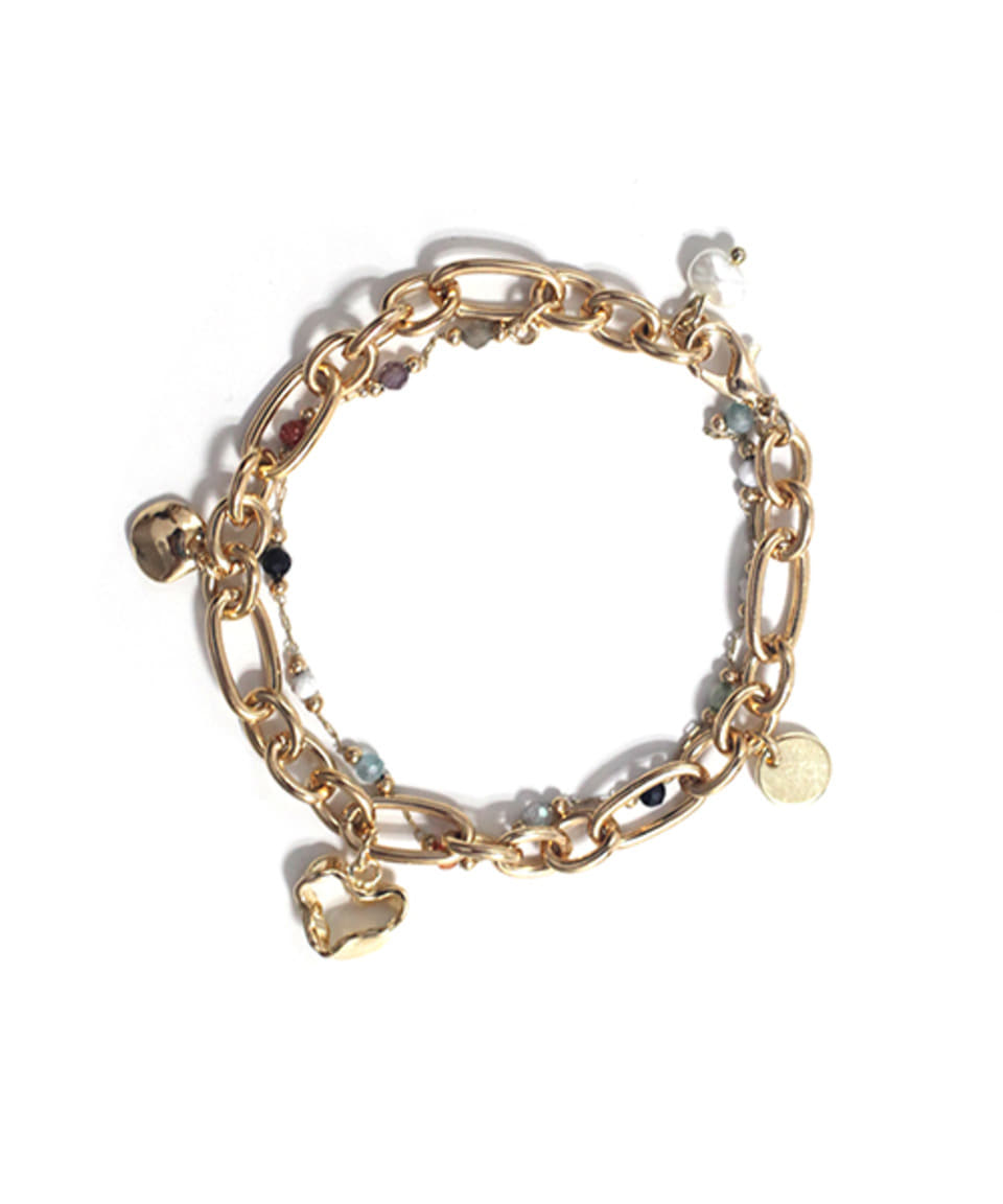 DC024 Bold beads chain bracelet